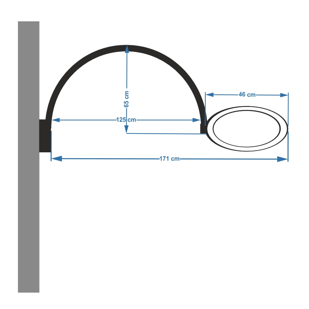 18 inch 84 watt Duvara Monteli Ring Light